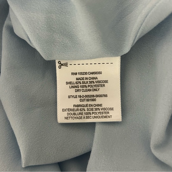 Equipment Femme Iva Abstract Light Blue Silk Blend Runway Midi Skirt Size 0 - Picture 9 of 9